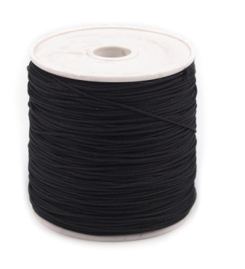 Nylonkordel dünn, schwarz